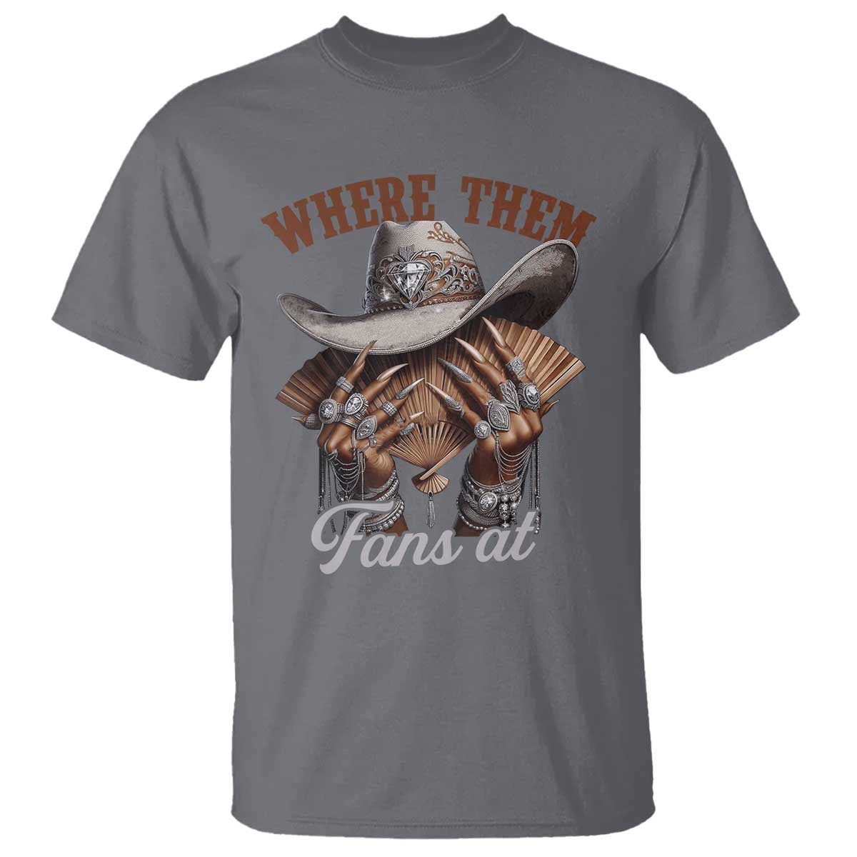 Funny African American Cowgirl T Shirt Where Them Fans At Cowboy Hat