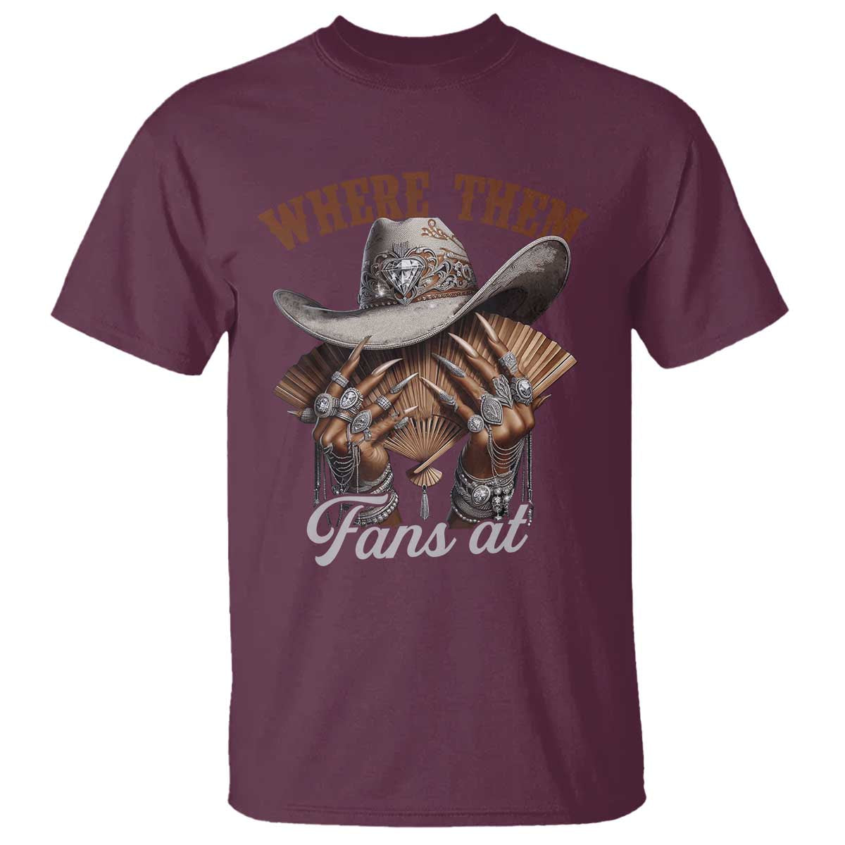 Funny African American Cowgirl T Shirt Where Them Fans At Cowboy Hat