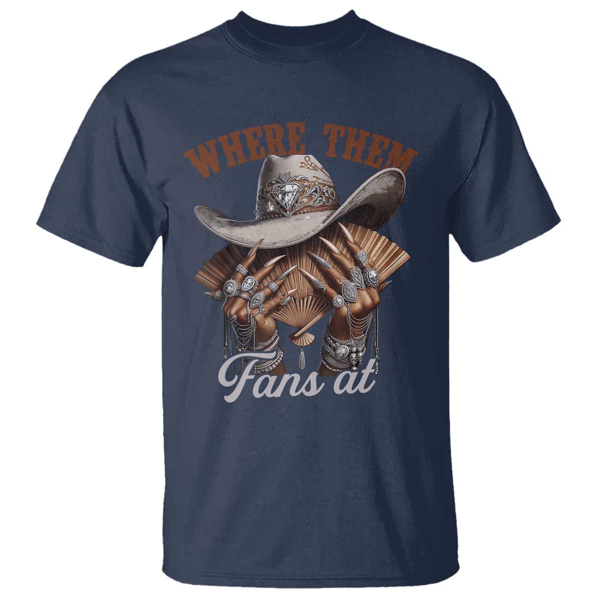 Funny African American Cowgirl T Shirt Where Them Fans At Cowboy Hat