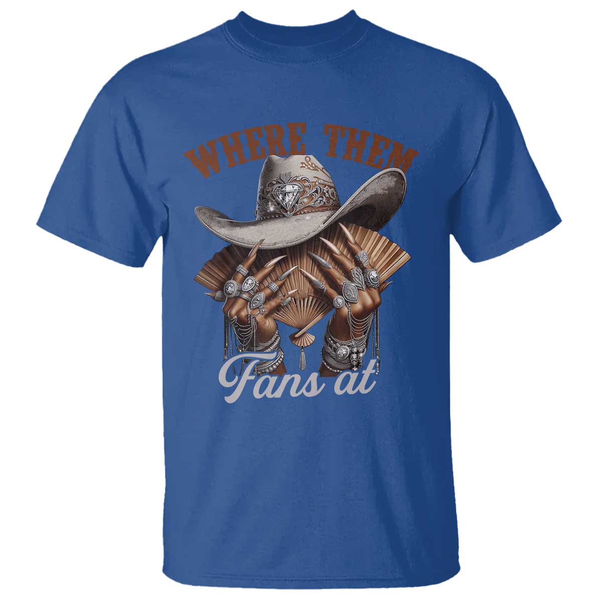 Funny African American Cowgirl T Shirt Where Them Fans At Cowboy Hat