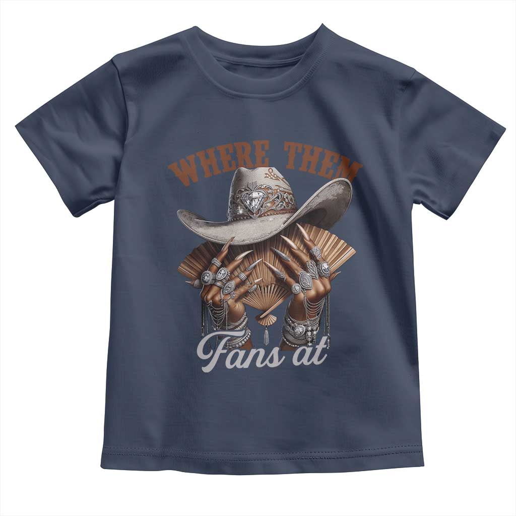 Funny African American Cowgirl Toddler T Shirt Where Them Fans At Cowboy Hat