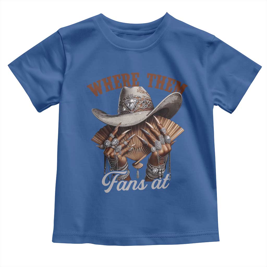 Funny African American Cowgirl Toddler T Shirt Where Them Fans At Cowboy Hat