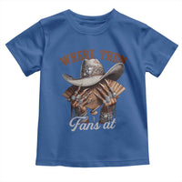 Funny African American Cowgirl Toddler T Shirt Where Them Fans At Cowboy Hat