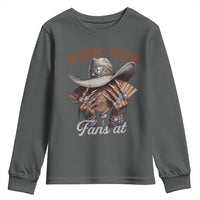 Funny African American Cowgirl Youth Sweatshirt Where Them Fans At Cowboy Hat