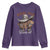 Funny African American Cowgirl Youth Sweatshirt Where Them Fans At Cowboy Hat