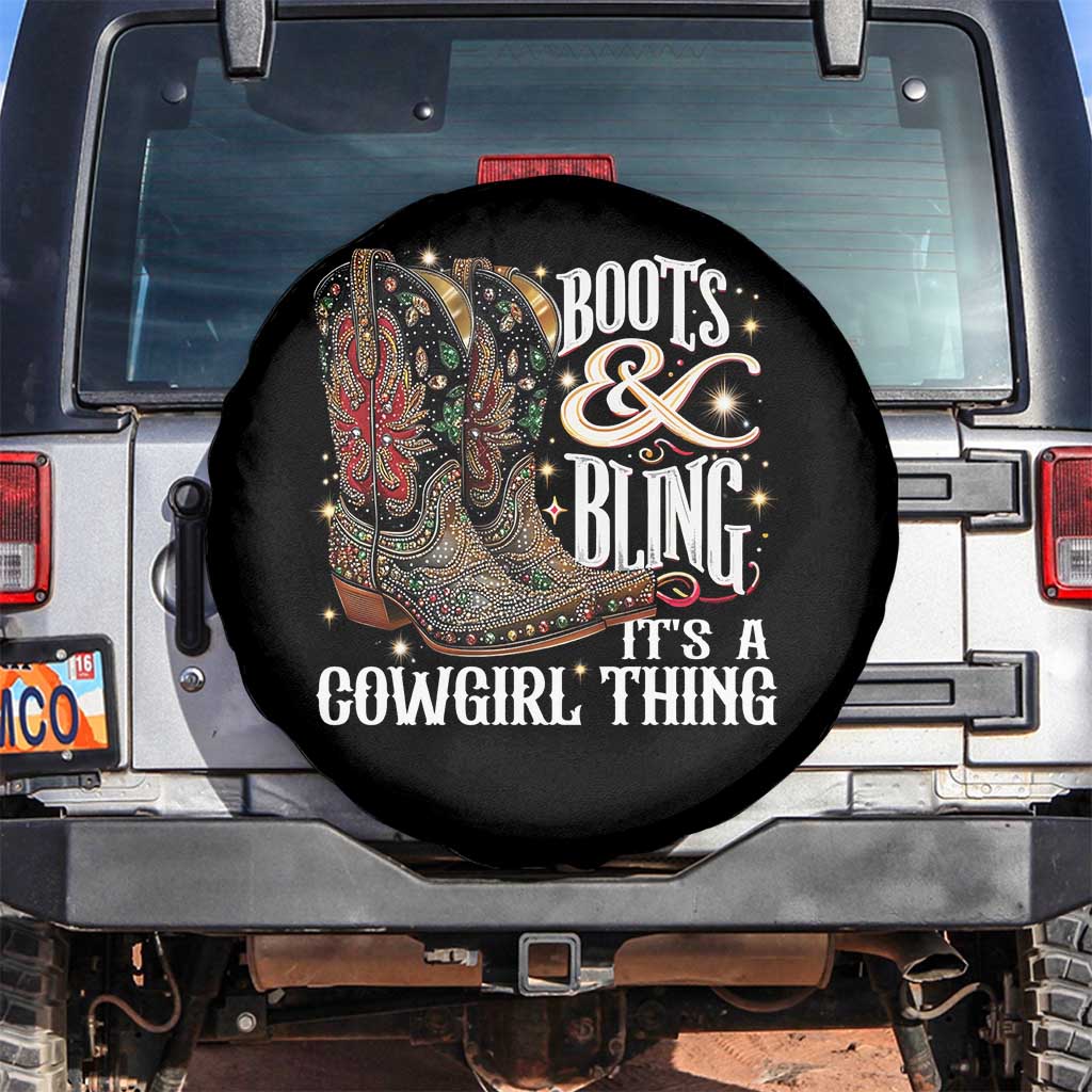 Funny Boots And Bling Its A Cowgirl Thing Spare Tire Cover Western Country Girl Boots