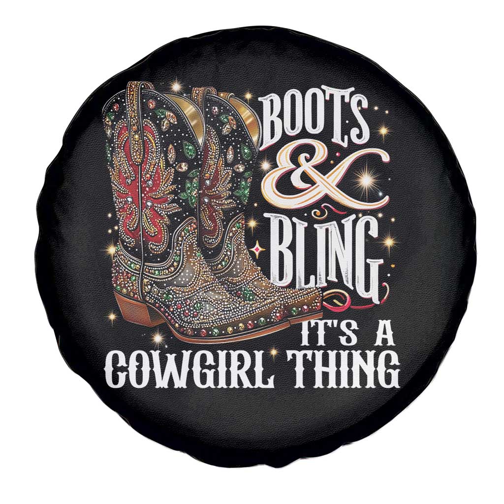 Funny Boots And Bling Its A Cowgirl Thing Spare Tire Cover Western Country Girl Boots