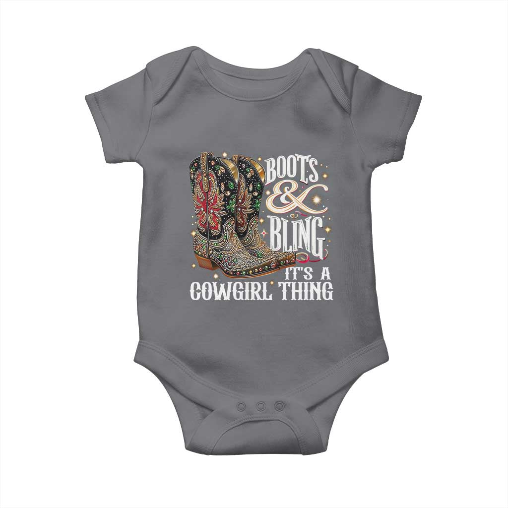 Funny Boots And Bling Its A Cowgirl Thing Baby Onesie Western Country Girl Boots