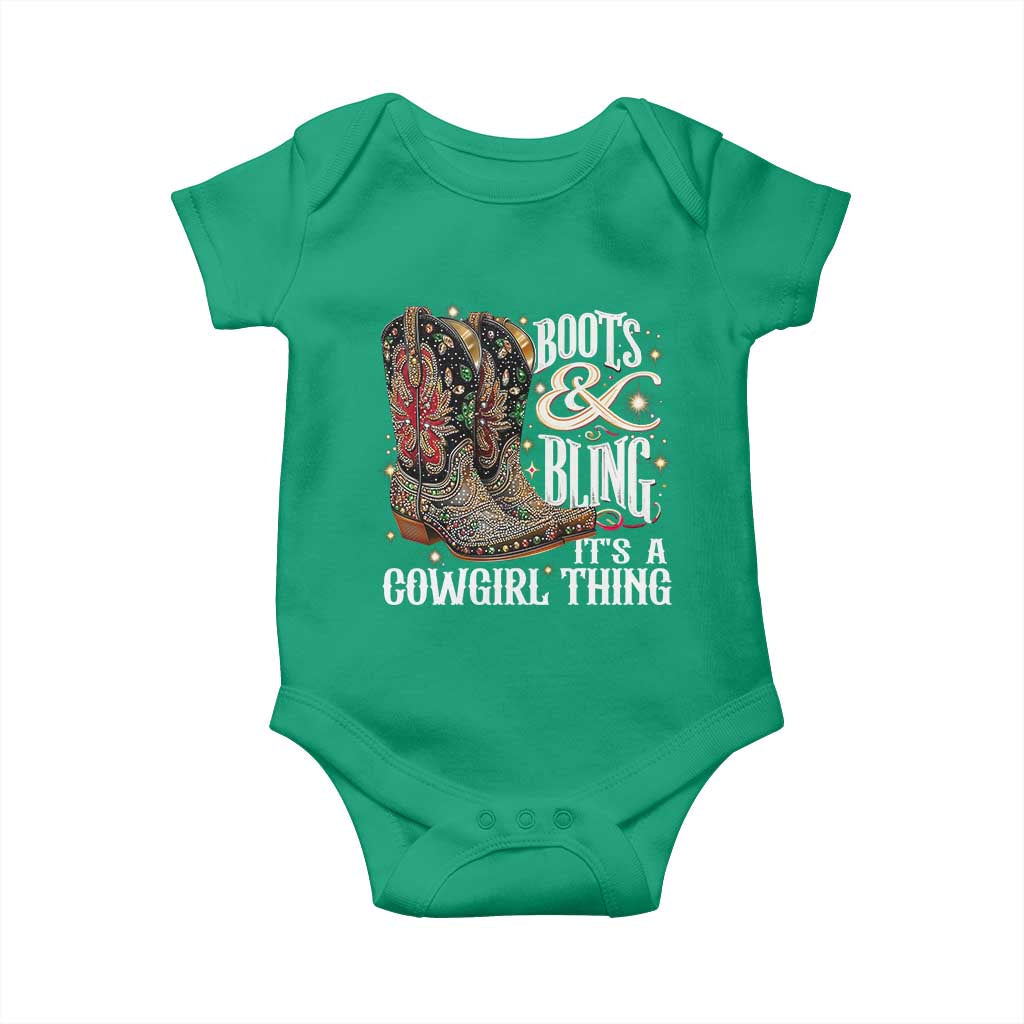 Funny Boots And Bling Its A Cowgirl Thing Baby Onesie Western Country Girl Boots