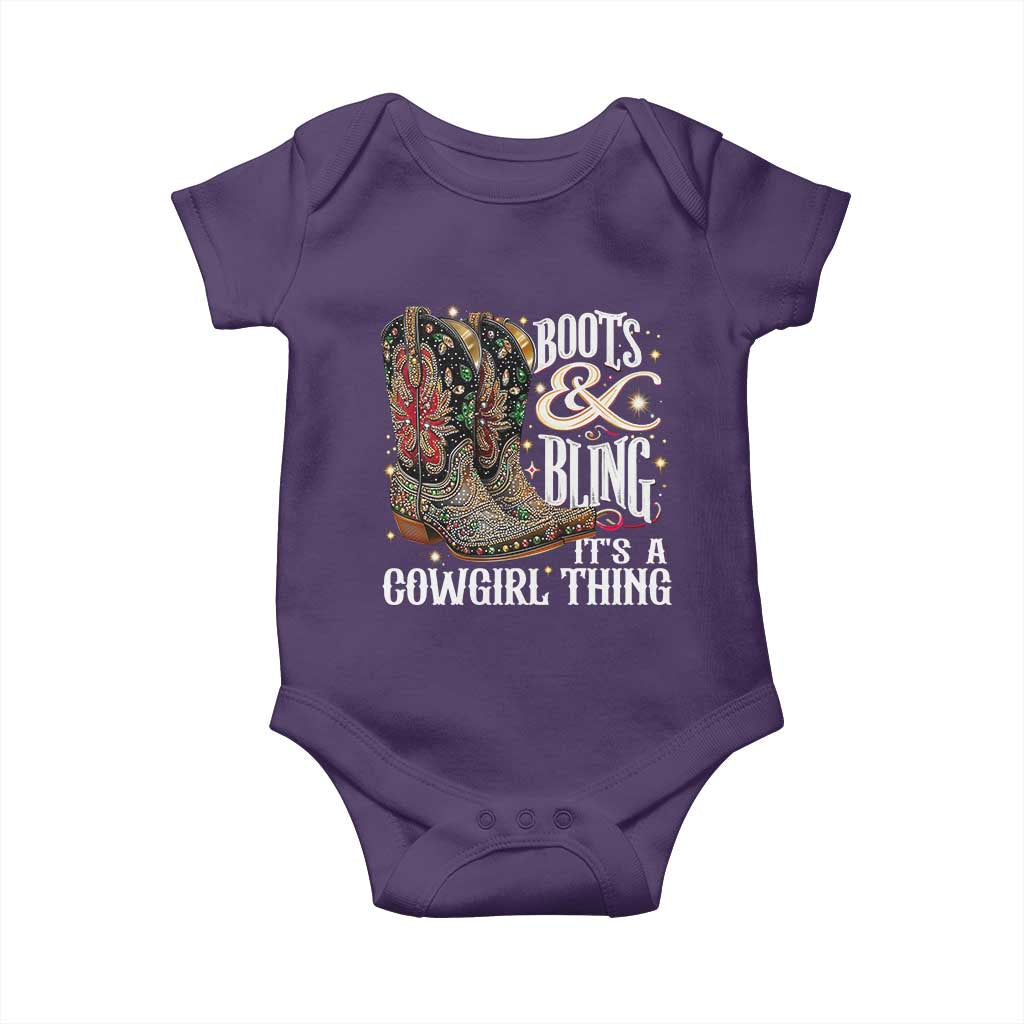 Funny Boots And Bling Its A Cowgirl Thing Baby Onesie Western Country Girl Boots
