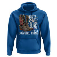 Funny Boots And Bling Its A Cowgirl Thing Hoodie Western Country Girl Boots
