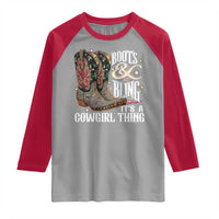 Funny Boots And Bling Its A Cowgirl Thing Raglan Shirt Western Country Girl Boots