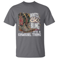 Funny Boots And Bling Its A Cowgirl Thing T Shirt Western Country Girl Boots