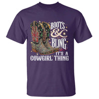Funny Boots And Bling Its A Cowgirl Thing T Shirt Western Country Girl Boots