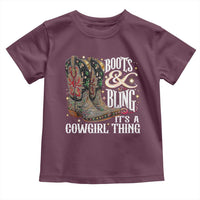 Funny Boots And Bling Its A Cowgirl Thing Toddler T Shirt Western Country Girl Boots