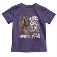 Funny Boots And Bling Its A Cowgirl Thing Toddler T Shirt Western Country Girl Boots