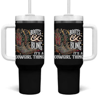 Funny Boots And Bling Its A Cowgirl Thing Tumbler With Handle Western Country Girl Boots