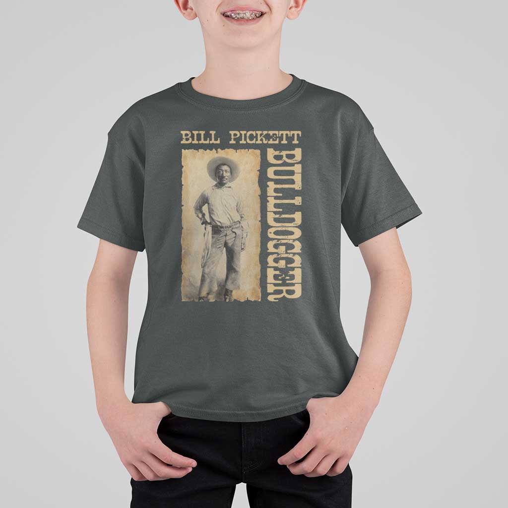 Bill Pickett The Bulldogger T Shirt For Kid Western African American Cowboy