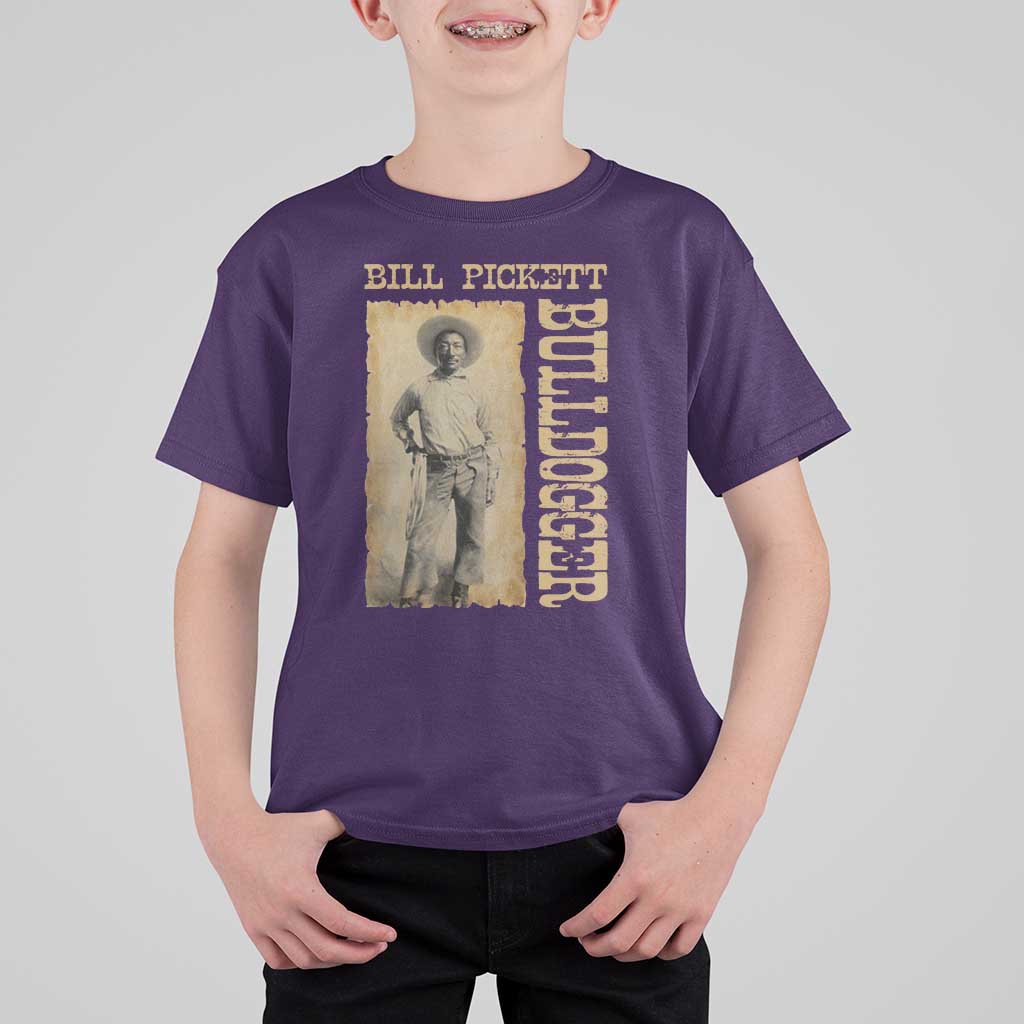 Bill Pickett The Bulldogger T Shirt For Kid Western African American Cowboy