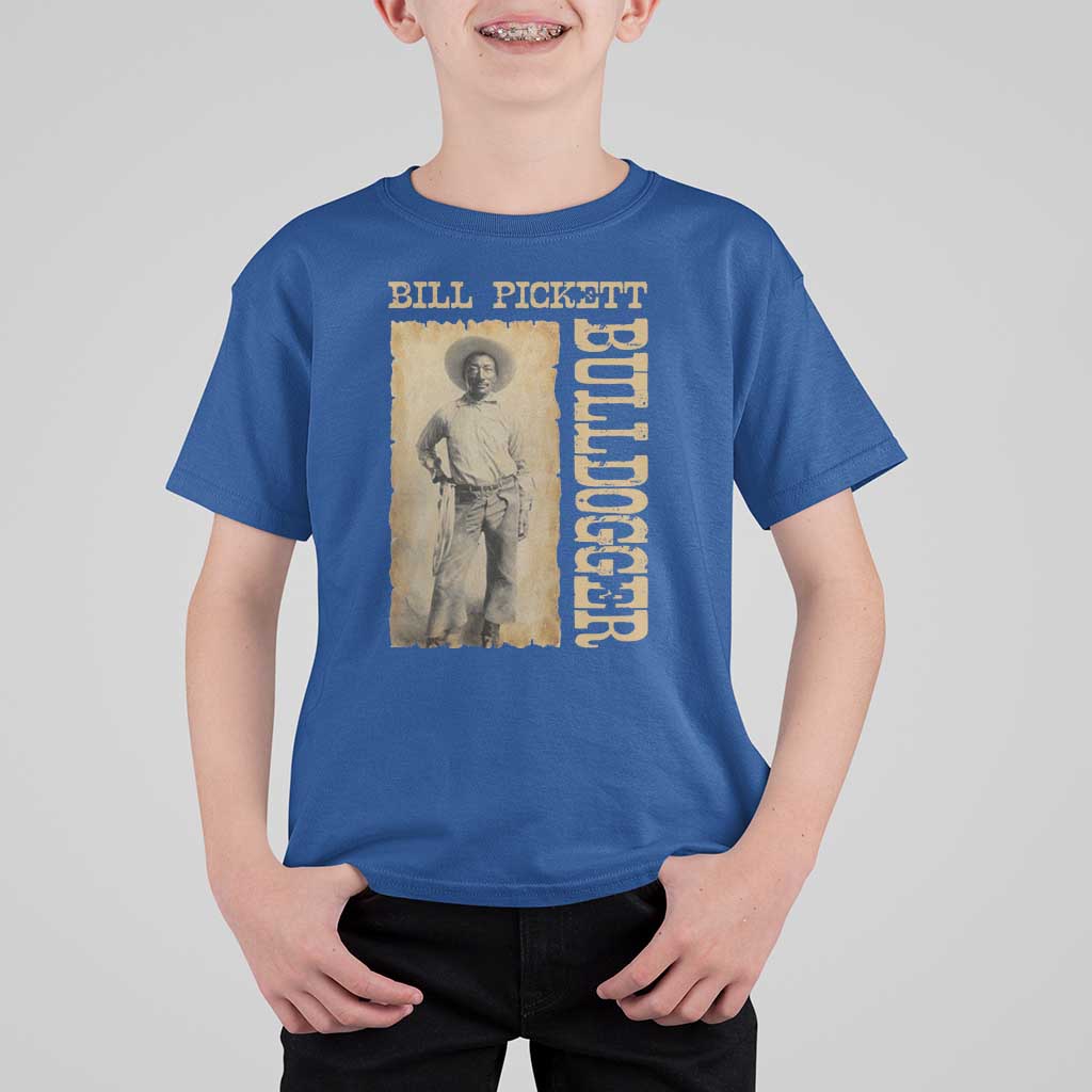 Bill Pickett The Bulldogger T Shirt For Kid Western African American Cowboy