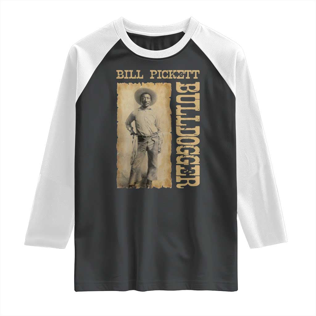 Bill Pickett The Bulldogger Raglan Shirt Western African American Cowboy
