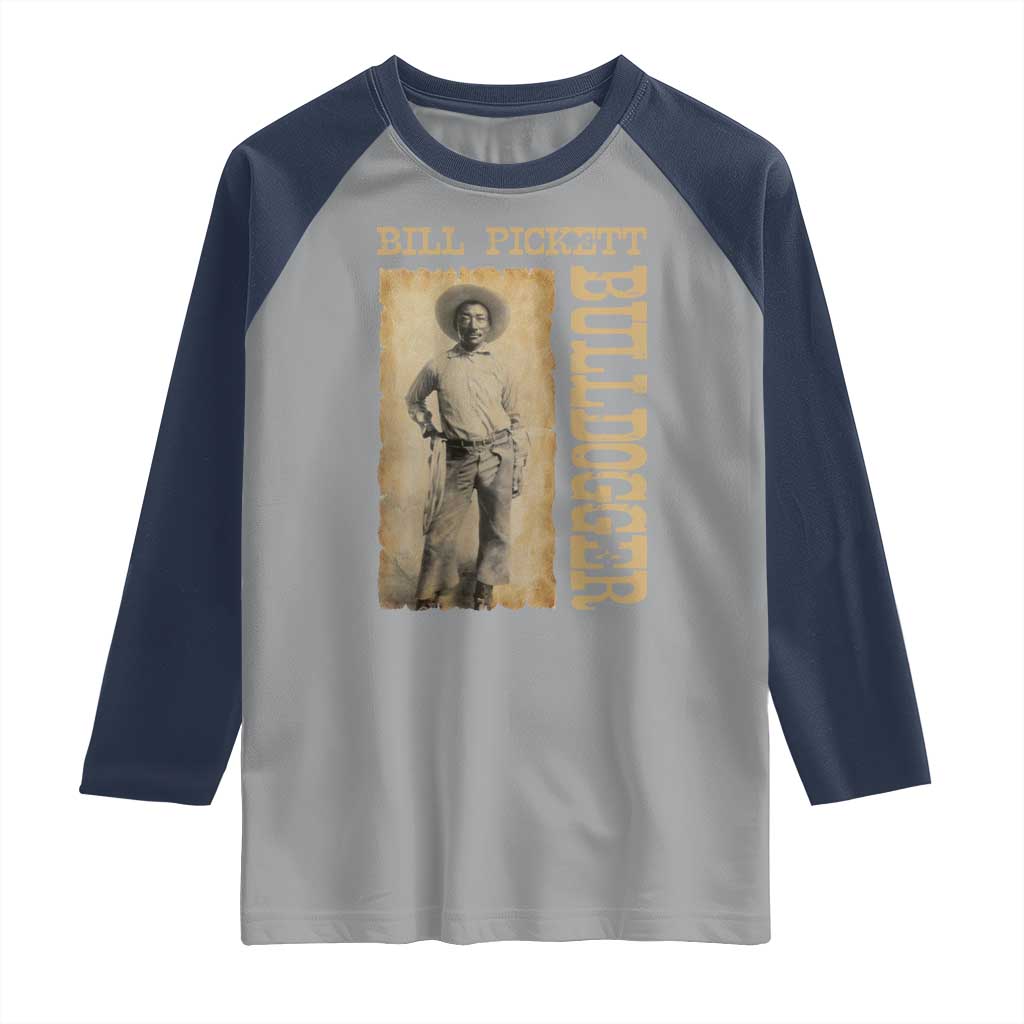Bill Pickett The Bulldogger Raglan Shirt Western African American Cowboy