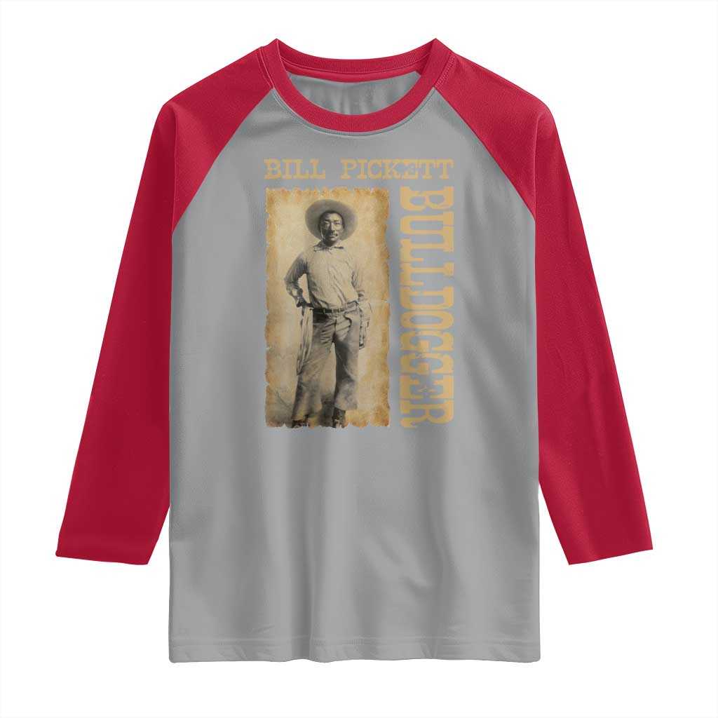 Bill Pickett The Bulldogger Raglan Shirt Western African American Cowboy