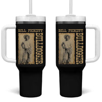 Bill Pickett The Bulldogger Tumbler With Handle Western African American Cowboy