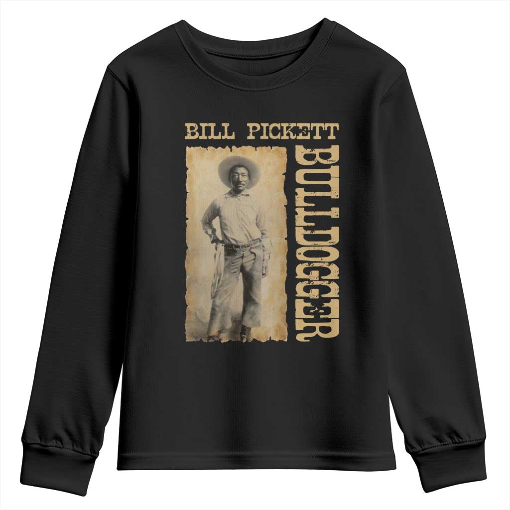 Bill Pickett The Bulldogger Youth Sweatshirt Western African American Cowboy