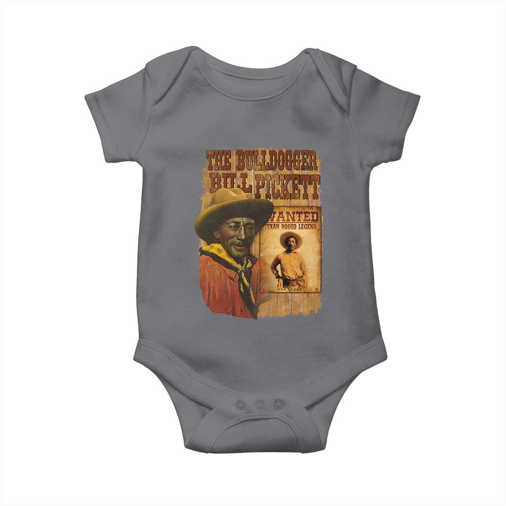 The Bulldogger Bill Pickett Baby Onesie Texan Rodeo Legend