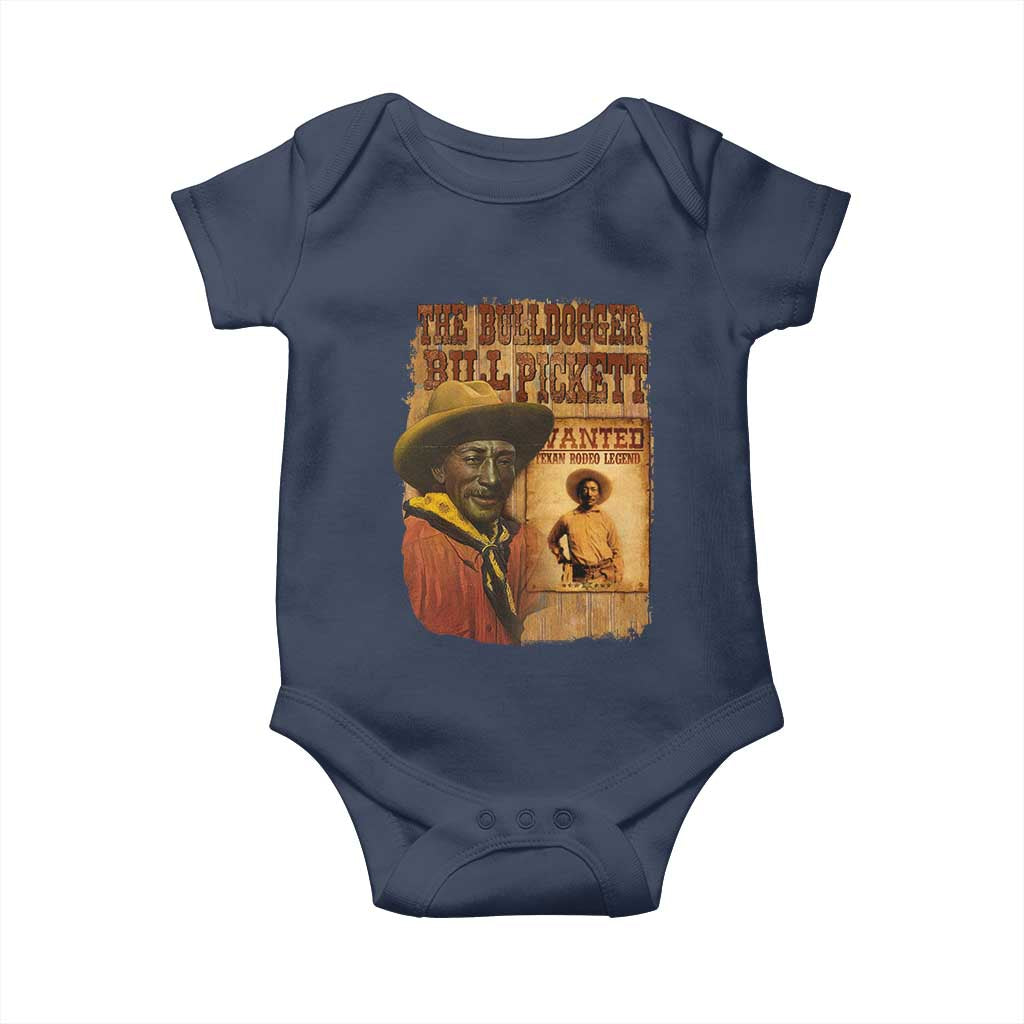 The Bulldogger Bill Pickett Baby Onesie Texan Rodeo Legend
