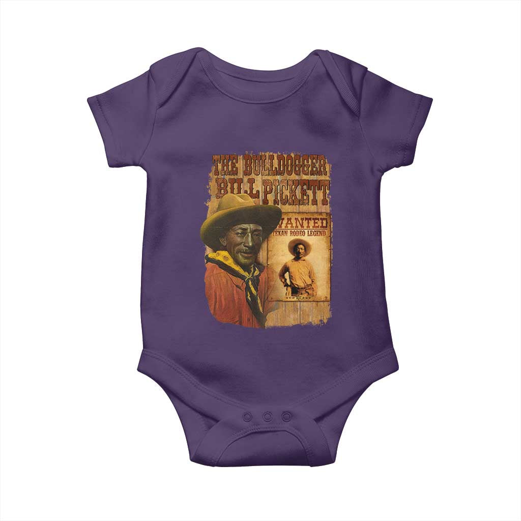 The Bulldogger Bill Pickett Baby Onesie Texan Rodeo Legend