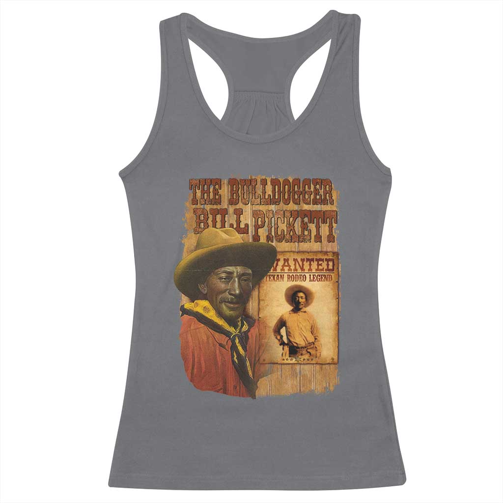 The Bulldogger Bill Pickett Racerback Tank Top Texan Rodeo Legend