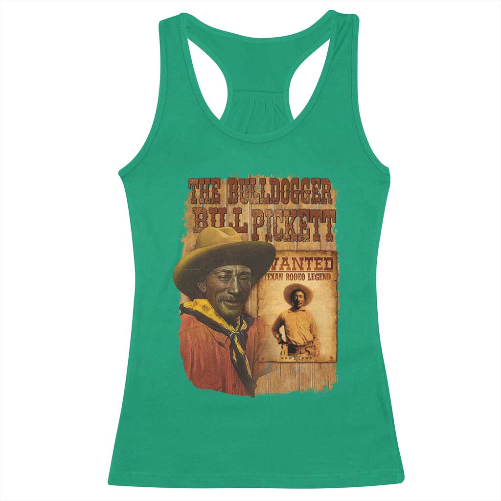 The Bulldogger Bill Pickett Racerback Tank Top Texan Rodeo Legend