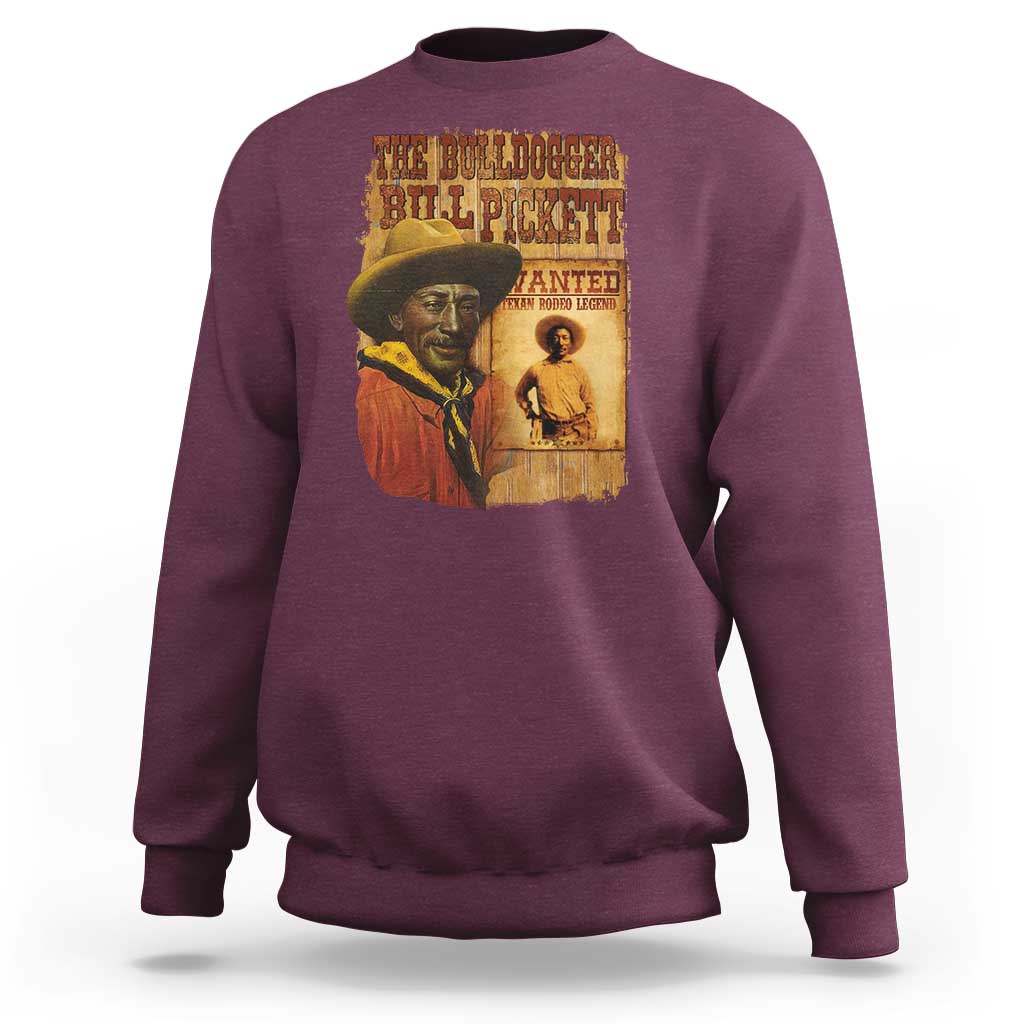 The Bulldogger Bill Pickett Sweatshirt Texan Rodeo Legend
