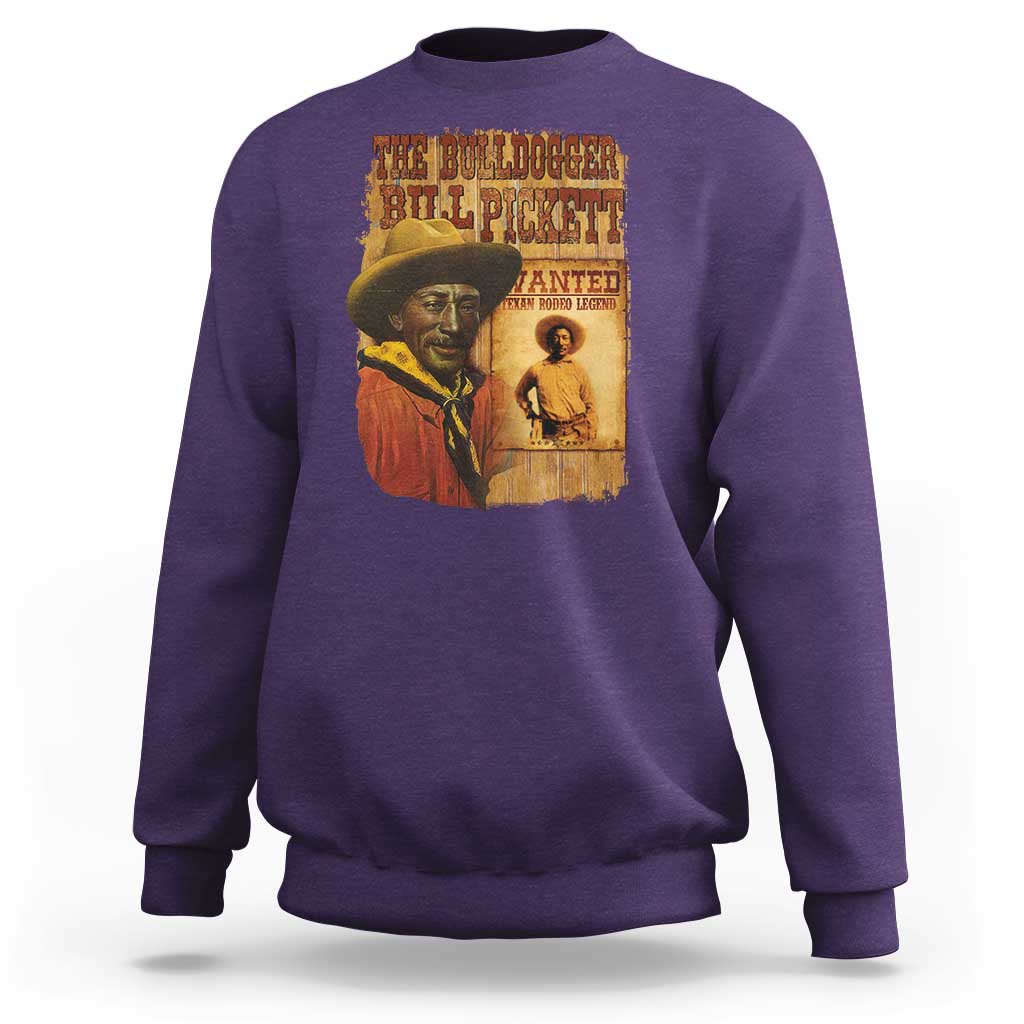 The Bulldogger Bill Pickett Sweatshirt Texan Rodeo Legend