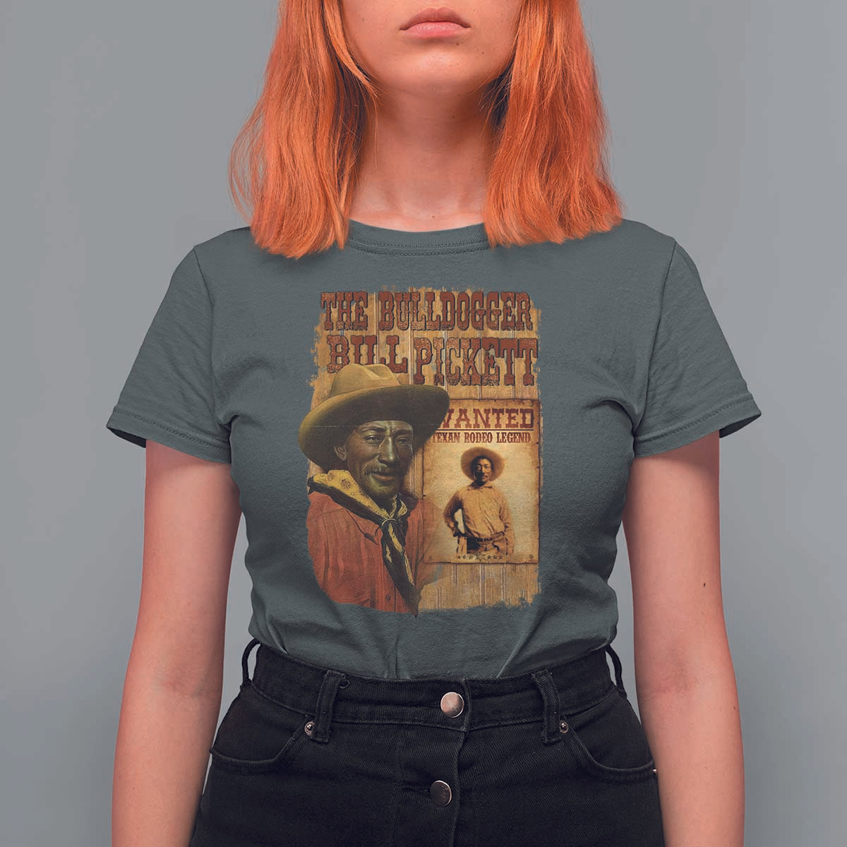 The Bulldogger Bill Pickett T Shirt For Women Texan Rodeo Legend