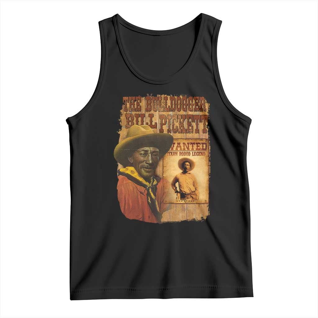 The Bulldogger Bill Pickett Tank Top Texan Rodeo Legend
