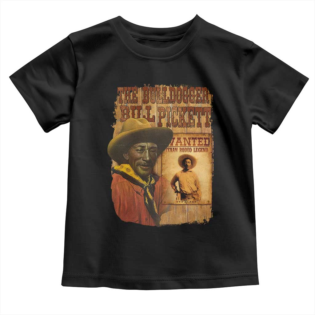 The Bulldogger Bill Pickett Toddler T Shirt Texan Rodeo Legend