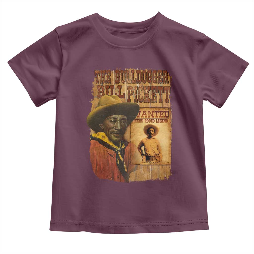 The Bulldogger Bill Pickett Toddler T Shirt Texan Rodeo Legend