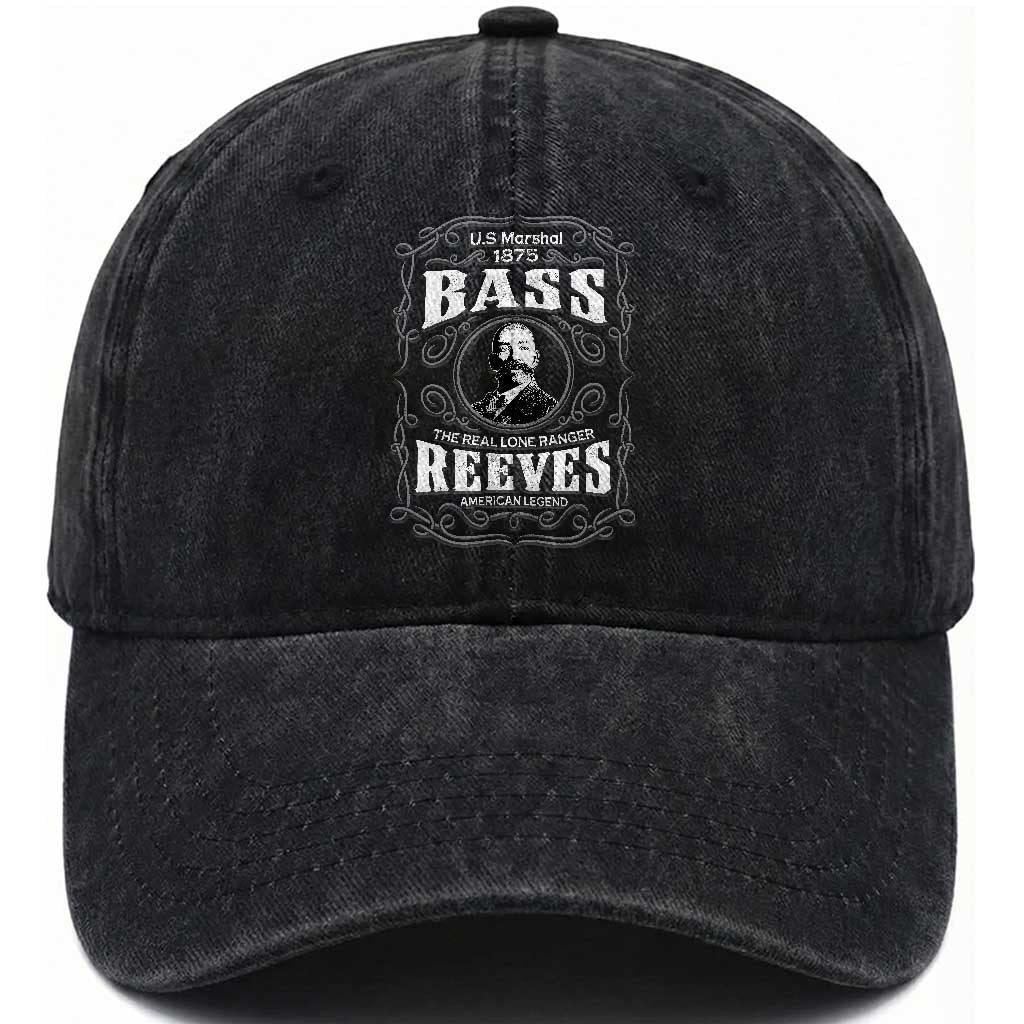 Bass Reeves Washed Cotton Baseball Cap US Marshal 1875 The Real Lone Ranger American Legend