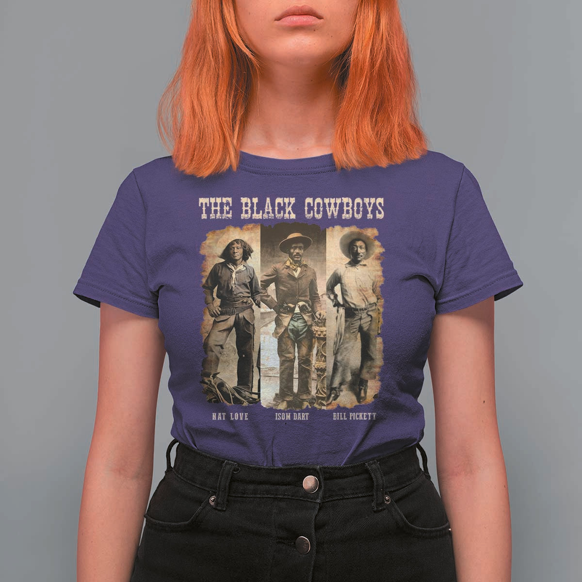 The Black Cowboys Nat Love Isom Dart Bill Pickett T Shirt For Women African American Cowboy