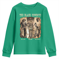 The Black Cowboys Nat Love Isom Dart Bill Pickett Youth Sweatshirt African American Cowboy