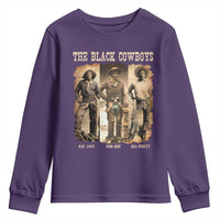 The Black Cowboys Nat Love Isom Dart Bill Pickett Youth Sweatshirt African American Cowboy