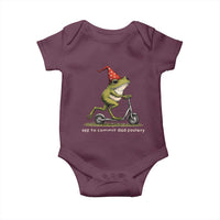 Off To Commit Dad Foolery Baby Onesie Funny Daddy Frog Scooter Fathers Day