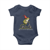 Off To Commit Dad Foolery Baby Onesie Funny Daddy Frog Scooter Fathers Day