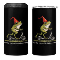 Off To Commit Dad Foolery 4 in 1 Can Cooler Tumbler Funny Daddy Frog Scooter Fathers Day
