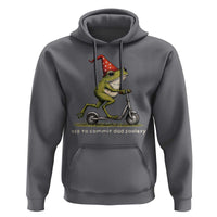 Off To Commit Dad Foolery Hoodie Funny Daddy Frog Scooter Fathers Day