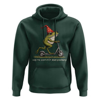 Off To Commit Dad Foolery Hoodie Funny Daddy Frog Scooter Fathers Day