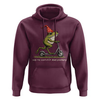 Off To Commit Dad Foolery Hoodie Funny Daddy Frog Scooter Fathers Day